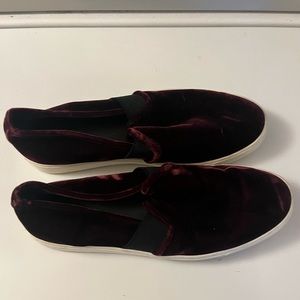 Vince maroon velvet Blair sneaker
